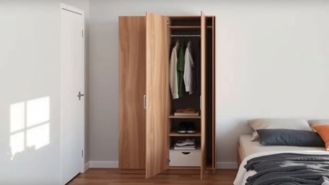 Garderob 40 cm djup passar för små utrymmen